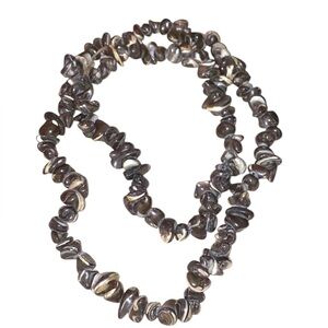 Vintage Banded Agate Bead Beaded Necklace 28”